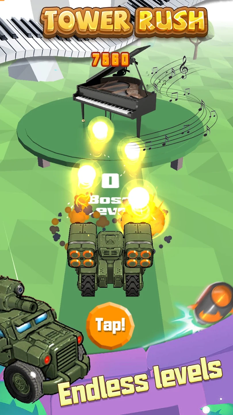 Tower Rush tower shooting moment